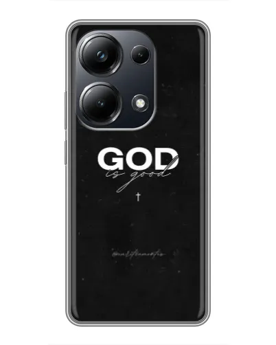 Чехол для Xiaomi POCO M6 Pro с картинкой «GOD — Бог над всем»