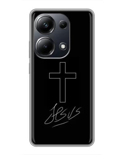 Чехол для Xiaomi POCO M6 Pro с картинкой «Графический крест Jesus» Чехол для Xiaomi POCO M6 Pro с картинкой «Графический крест Jesus»