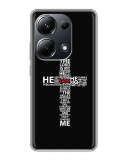 Чехол для Xiaomi POCO M6 Pro с картинкой «Текстовый крест» Чехол для Xiaomi POCO M6 Pro с картинкой «Текстовый крест»