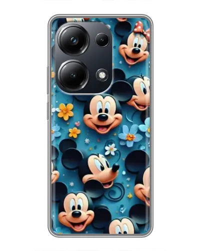Чехол для Xiaomi POCO M6 Pro с картинкой «Паттерн Микки и Минни»