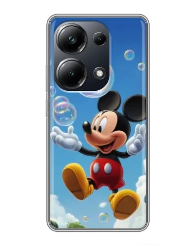 Чехол для Xiaomi POCO M6 Pro с картинкой «Mickey и мыльные пузыри»