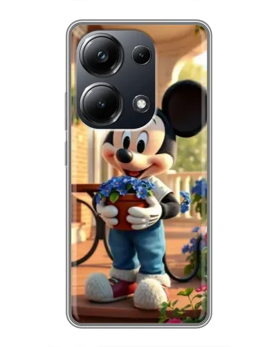 Чехол для Xiaomi POCO M6 Pro с картинкой «Микки садовод»
