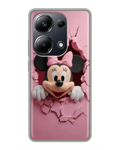Чехол для Xiaomi POCO M6 Pro с картинкой «Минни сквозь стену»