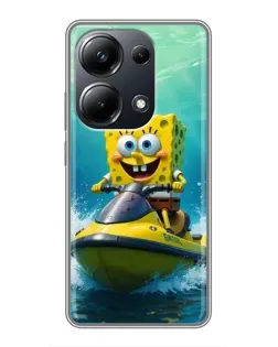 Чехол для Xiaomi POCO M6 Pro с картинкой «Спанч Боб на гидроцикле» Чехол для Xiaomi POCO M6 Pro с картинкой «Спанч Боб на гидроцикле»