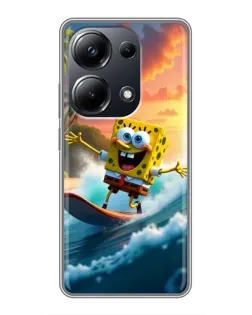 Чехол для Xiaomi POCO M6 Pro с картинкой «Губка Боб серфингист» Чехол для Xiaomi POCO M6 Pro с картинкой «Губка Боб серфингист»