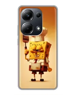 Чехол для Xiaomi POCO M6 Pro с картинкой «Губка Боб повар» Чехол для Xiaomi POCO M6 Pro с картинкой «Губка Боб повар»