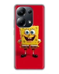 Чехол для Xiaomi POCO M6 Pro с картинкой «Спанч Боб на красном» Чехол для Xiaomi POCO M6 Pro с картинкой «Спанч Боб на красном»