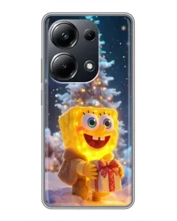 Чехол для Xiaomi POCO M6 Pro с картинкой «Рождественский Спанч Боб» Чехол для Xiaomi POCO M6 Pro с картинкой «Рождественский Спанч Боб»
