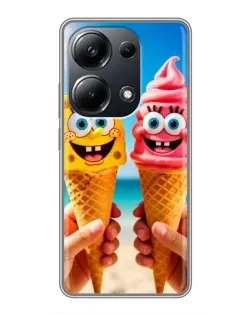 Чехол для Xiaomi POCO M6 Pro с картинкой «Спанч Боб мороженое» Чехол для Xiaomi POCO M6 Pro с картинкой «Спанч Боб мороженое»