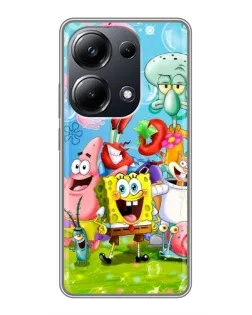 Чехол для Xiaomi POCO M6 Pro с картинкой «Губка Боб и друзья» Чехол для Xiaomi POCO M6 Pro с картинкой «Губка Боб и друзья»
