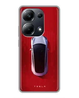 Чехол для Xiaomi POCO M6 Pro с картинкой «Tesla Top View»