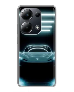 Чехол для Xiaomi POCO M6 Pro с картинкой «Tesla в неоне» Чехол для Xiaomi POCO M6 Pro с картинкой «Tesla в неоне»