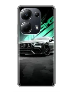 Чехол для Xiaomi POCO M6 Pro с картинкой «Темный Mercedes AMG»
