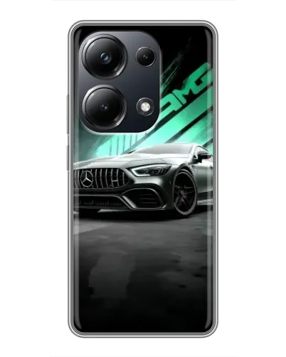 Чехол для Xiaomi POCO M6 Pro с картинкой «Темный Mercedes AMG»