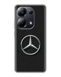 Чехол для Xiaomi POCO M6 Pro с картинкой «Карбоновый Mercedes стиль»