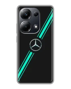Чехол для Xiaomi POCO M6 Pro с картинкой «Спортивные линии Mercedes»