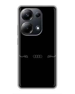 Чехол для Xiaomi POCO M6 Pro с картинкой «Audi — световой подпись»
