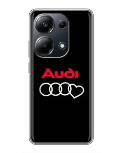 Чехол для Xiaomi POCO M6 Pro с картинкой «Логотип Audi Heart»