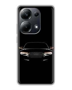 Чехол для Xiaomi POCO M6 Pro с картинкой «Audi — ночной контур»