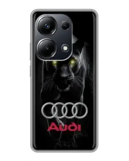 Чехол для Xiaomi POCO M6 Pro с картинкой «Пантера и Audi»