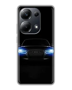 Чехол для Xiaomi POCO M6 Pro с картинкой «Audi в неоне»