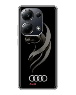Чехол для Xiaomi POCO M6 Pro с картинкой «Графика — пантера и Audi»
