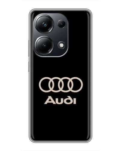 Чехол для Xiaomi POCO M6 Pro с картинкой «Audi — золотой логотип»