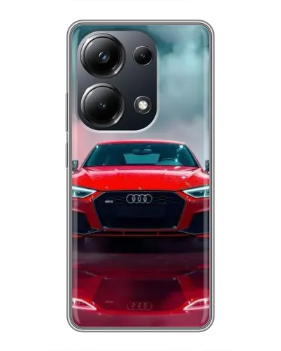 Чехол для Xiaomi POCO M6 Pro с картинкой «Audi RS — красный стиль»