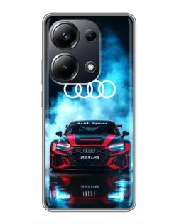 Чехол для Xiaomi POCO M6 Pro с картинкой «Audi Sport — неон»
