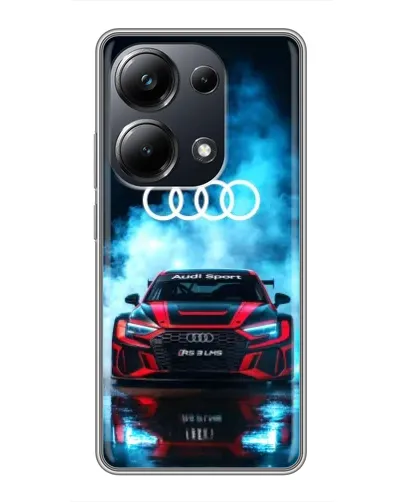 Чехол для Xiaomi POCO M6 Pro с картинкой «Audi Sport — неон»