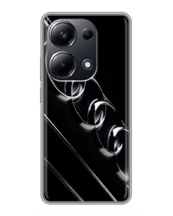 Чехол для Xiaomi POCO M6 Pro с картинкой «Audi — абстрактные кольца»