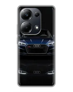 Чехол для Xiaomi POCO M6 Pro с картинкой «Audi — ночное отражение»