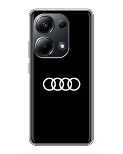 Чехол для Xiaomi POCO M6 Pro с картинкой «Audi White Logo»