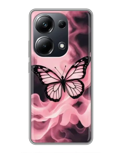 Чехол для Xiaomi POCO M6 Pro с картинкой «Бабочка в дыму»
