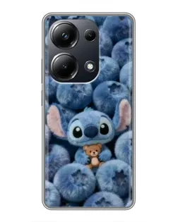Чехол для Xiaomi POCO M6 Pro с картинкой «Стич и голубика»