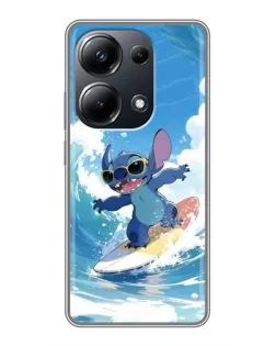 Чехол для Xiaomi POCO M6 Pro с картинкой «Стич на волне»