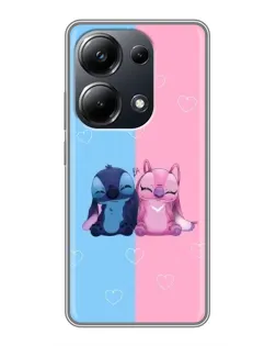 Чехол для Xiaomi POCO M6 Pro с картинкой «Stitch и Angel Love»