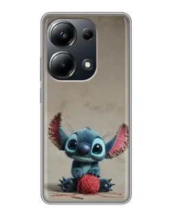 Чехол для Xiaomi POCO M6 Pro с картинкой «Стич на коричневом фоне»