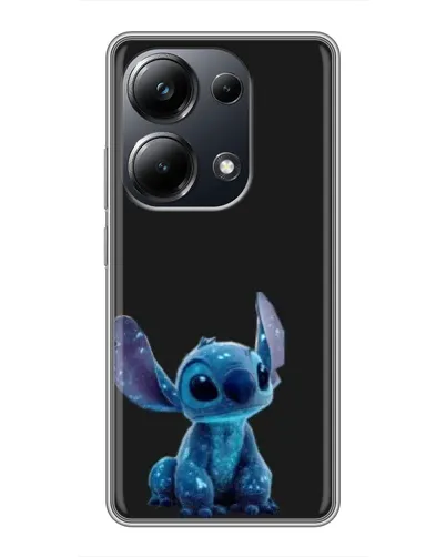 Чехол для Xiaomi POCO M6 Pro с картинкой «Стич на черном»