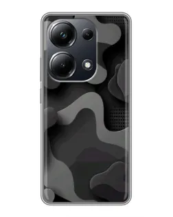 Чехол для Xiaomi POCO M6 Pro с картинкой «Темный абстрактный камуфляж»