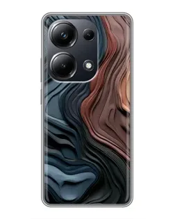 Чехол для Xiaomi POCO M6 Pro с картинкой «Цветные волны каньона»