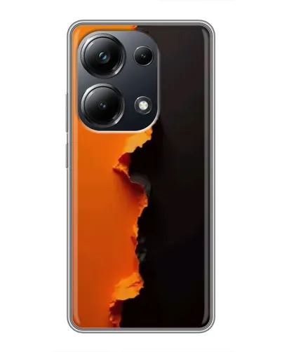 Чехол для Xiaomi POCO M6 Pro с картинкой «Оранжевый разлом» Чехол для Xiaomi POCO M6 Pro с картинкой «Оранжевый разлом»