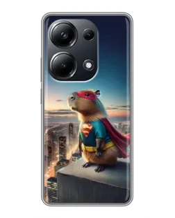 Чехол для Xiaomi POCO M6 Pro с картинкой «Капи-мен супергерой»