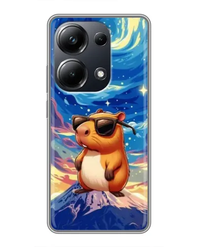 Чехол для Xiaomi POCO M6 Pro с картинкой «Капибара Ван Гога»