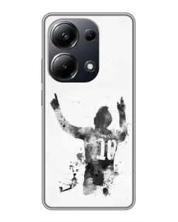Чехол для Xiaomi POCO M6 Pro с картинкой «Черно-белый силуэт Месси» Чехол для Xiaomi POCO M6 Pro с картинкой «Черно-белый силуэт Месси»