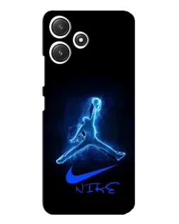 Чехол для Xiaomi POCO M6 с картинкой «Jordan Neon Blue»