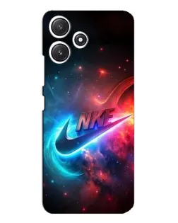 Чехол для Xiaomi POCO M6 с картинкой «Огненный логотип Nike»
