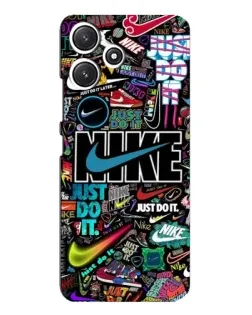 Чехол для Xiaomi POCO M6 с картинкой «Яркий коллаж Nike»