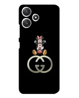 Чехол для Xiaomi POCO M6 с картинкой «Минни Маус на лого»
