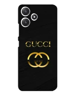 Чехол для Xiaomi POCO M6 с картинкой «Золотой логотип Gucci»